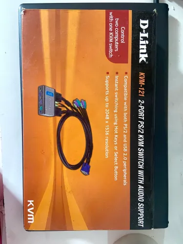 Switch KVM D-Link KVM-121 - 2 Portas PS/2 com Áudio