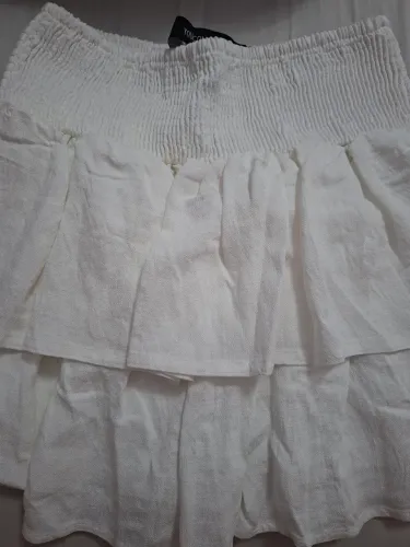 Saia babado off-white YOUCOM