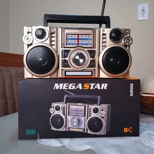 Rádio Mega Star RX65BTD MP3 player bluetooth AM FM SW Novo