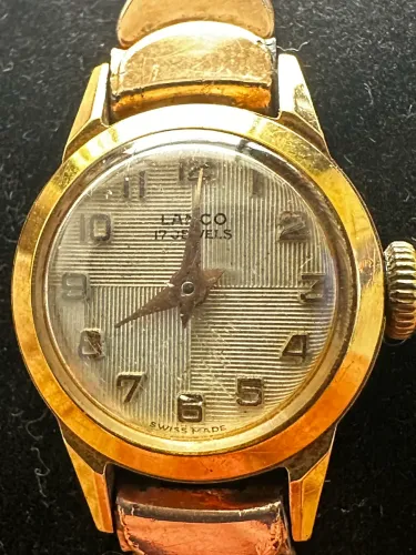 RELÓGIO VINTAGE- LANCO-  BANHADO A OURO- SWISS MADE