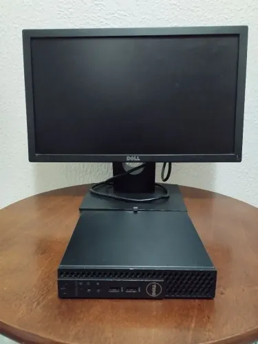 Mini PC Dell Optiplex I5 7Gh Com Monitor Dell 19" Webcam, Teclado e Mouse sem Fio Logitech