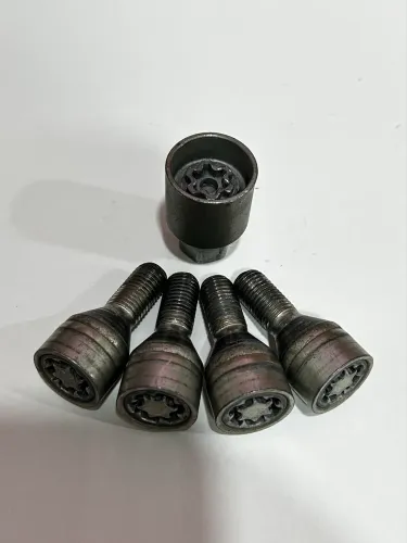 Parafuso de roda anti furto com chave segredo M12x1,5mm GM, VW, Ford e Renault