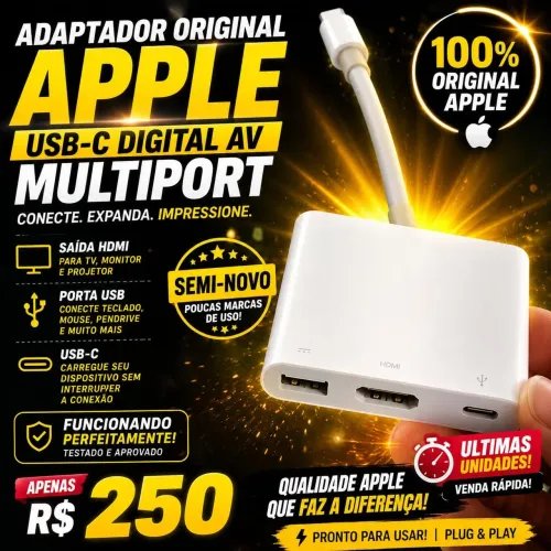 ADAPTADOR ORIGINAL APPLE USB-C DIGITAL AV MULTIPORT