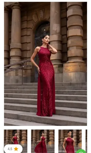 Vestido de luxo marsala tamanho M para madrinhas