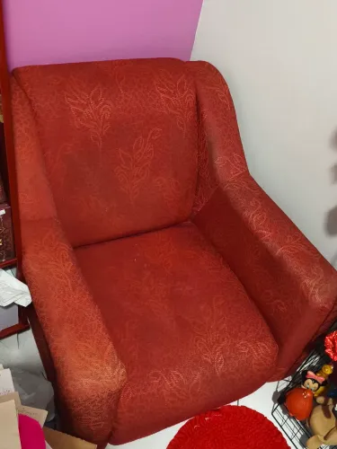 Sofá estofado Vermelho
