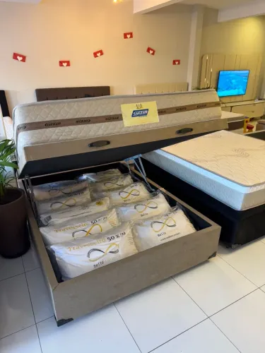 Cama box Casal BAÚ COM COLCHÃO CASAL - Entrego! 