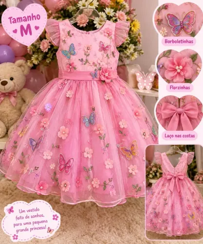 Vendo vestido de festa infantil novo 200 reais