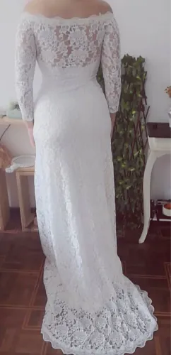 Vestido de renda longo