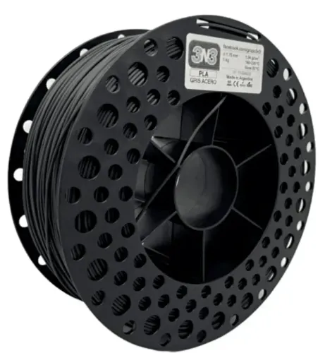 Filamento PLA - Cinza Escuro - 3N3 - 1.75mm - 1kg