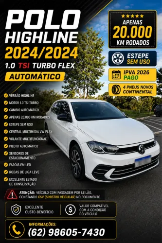 Volkswagen Polo Highline TSI 1.0 Flex 12V Aut. 2024