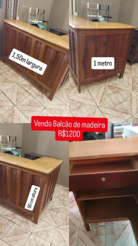 Balcão de madeira