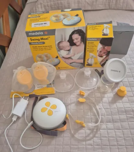 Bomba Tira Leite elétrica Dupla Swing Maxi Hands Free Medela
