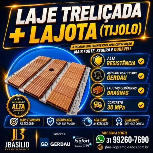 LAJE TRELIÇADA (TIJOLO) - JBASILIO