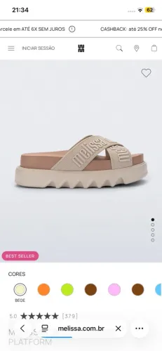 vendo Melissa usada poucas vezes tamanho 39/40
