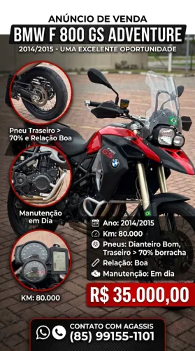 BMW F800 GS Adventure 2015