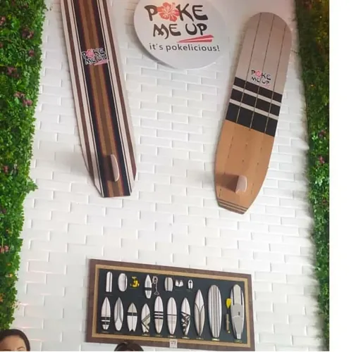 Prancha longboard vintage decorativa em MDF