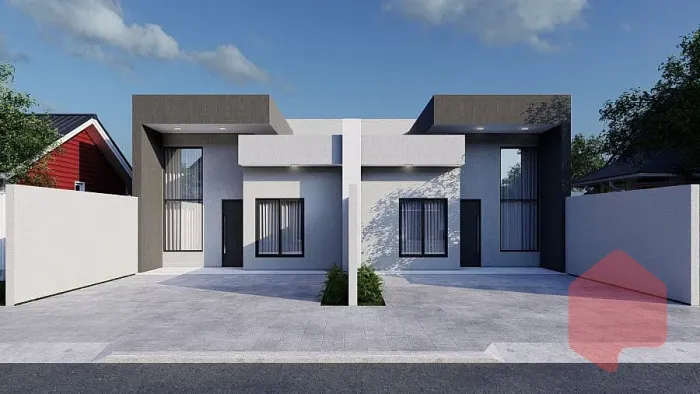 Casa em construção no Padovani.
