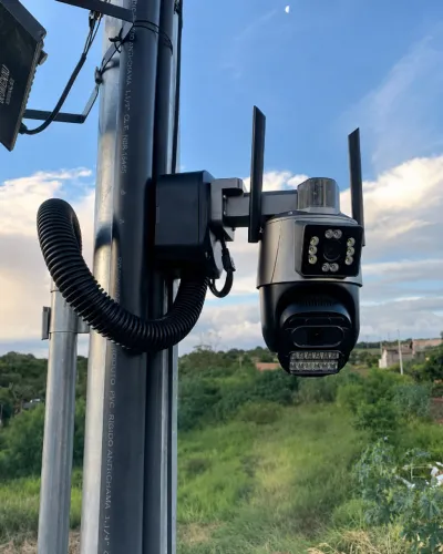 Câmera de Segurança WiFi IP Lente Dupla 6MP Externa 360° Original Lacrada