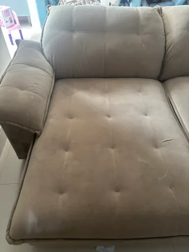 Sofá retrátil bege
