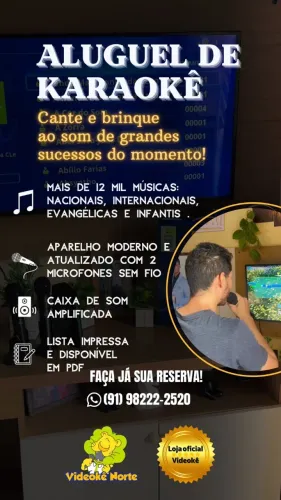 Karaokê  atualizado  para festas/ sistema de  videokê completo em Belém.