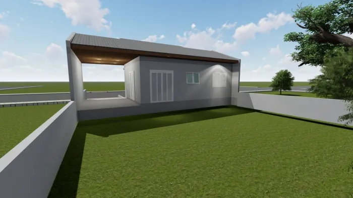 Casa de praia em construção