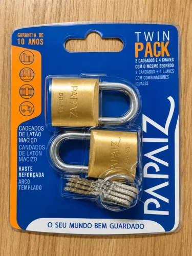 Kit 2 Cadeados Papaz Twin Pack