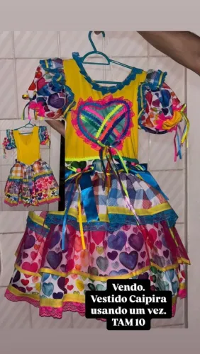 Garanta o look de São João da sua rainha caipira com esse lindo vestido