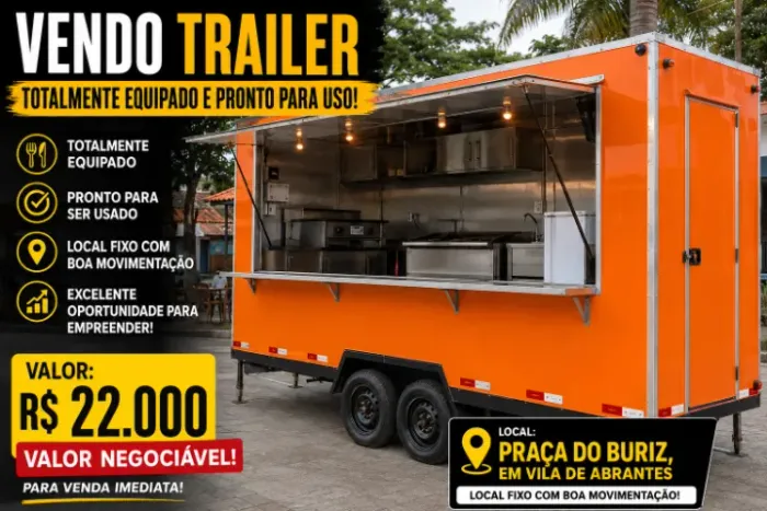 Vendo trailer totalmente equipado