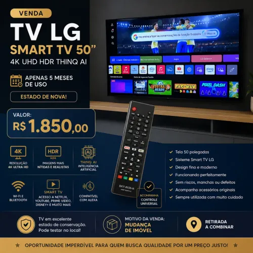 ? TV LG Smart TV 50? 4K UHD HDR ThinQ AI 
