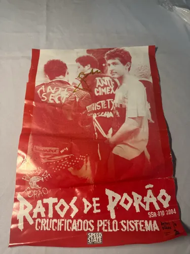 Pôster ratos de Porão Assinado pelo João Gordo 