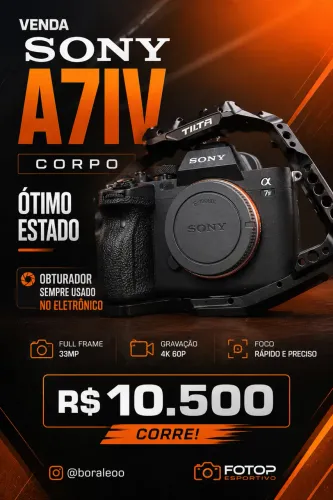 Câmera a7iv Sony