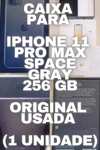 Caixa para iPhone 11 Pro Max Space Gray Original Usada