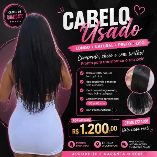 Mega hair com cabecinhas feitas