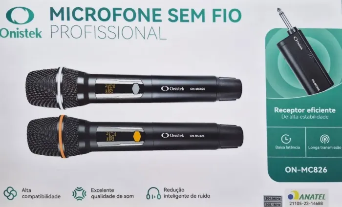 KIT 2 MIC. S/ FIO RECARREGAVEL REF.: ON-MC820