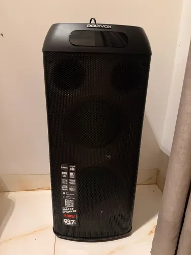 Caixa de Som Polyvox 800W RMS - Bluetooth, Bateria e LED (Excelente Estado)