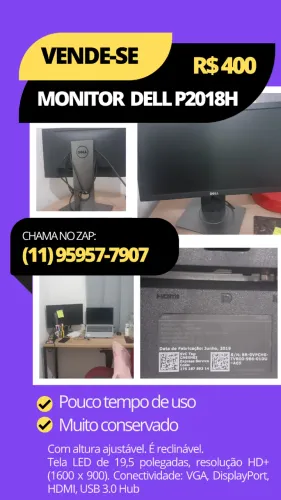 Monitor Dell P2018h