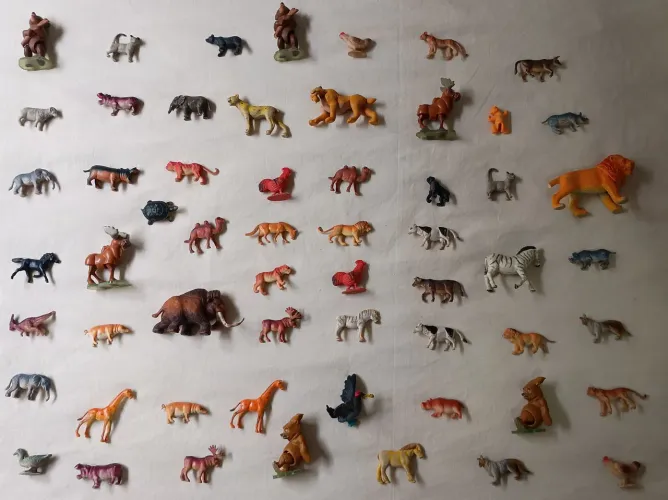 58 animais de brinquedo para maquete ou brincar 