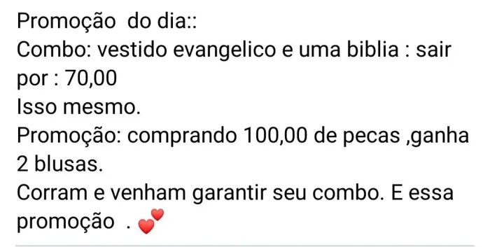 Roupas feminino, masculino e infantil