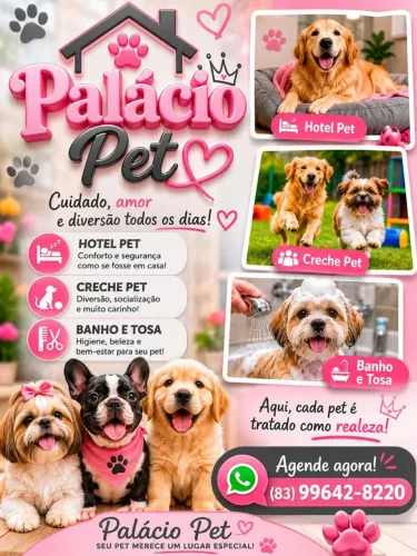 Hotel, Creche, Banho e Tosa Palacio Pet