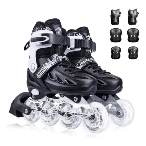 Patins de patinação horizontal, rodas brilhantes, rodas de PU Tamanho (36 a 40)