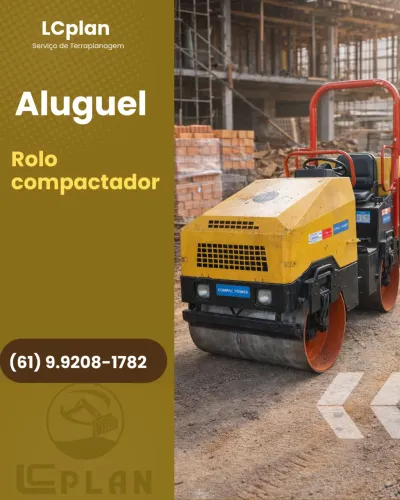 Aluguel rolo compactador 