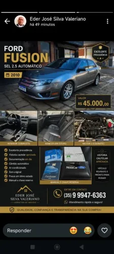 Ford Fusion SEL 2.5 16V 173cv Aut. 2010