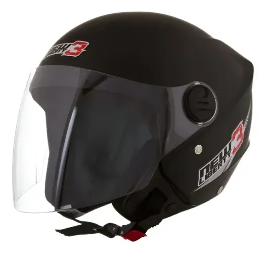 CAPACETE NEW LIBERTY THREE 58 PTO/FOSCO CAP-489PTF