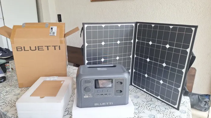 Bateria portatil e painel solar