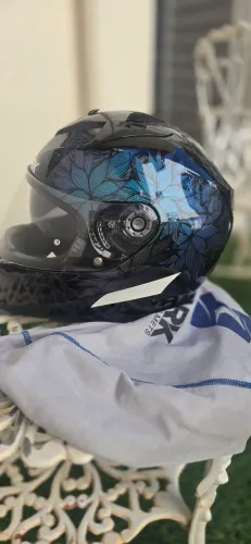 Capacete Shark Ridill Nelum KXK Preto Roxo Azul Muda Cor<br>Tamanho M<br>Usado