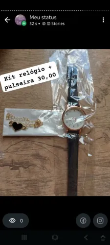 Relógio feminino + pulseira 