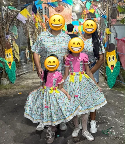 Roupas de festa junina, kit família !