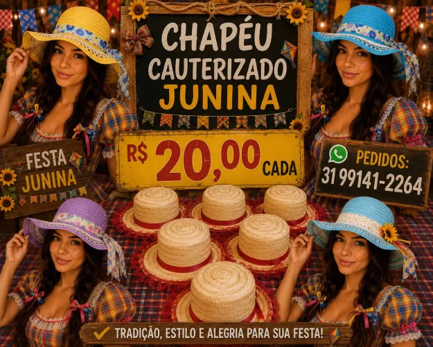 Chapéu festa junina