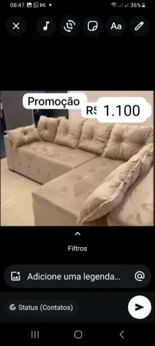 Promoção de sofá até dia 20,de agosto
