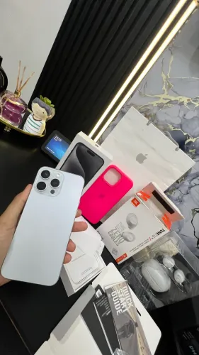 IPHONE 15 PRO MAX 256GB BRANCO - COMPLETO E MUITO NOVO